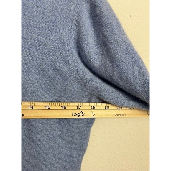 Cashmere Charter Club XL Luxury Sweater Womens V Neck Long Sleeve Blue Top - Picture 7 of 9